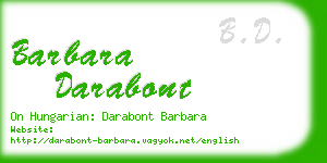 barbara darabont business card